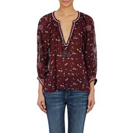 Ulla Johnson Lida embroidered silk  Blouse at The Real Real